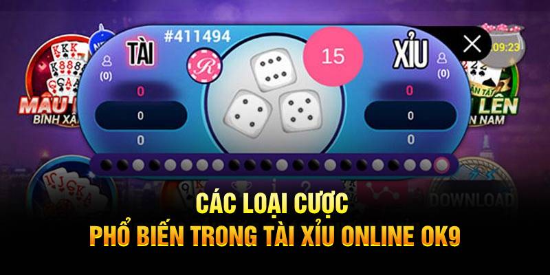 Các loại cược phổ biến trong tài xỉu online OK9